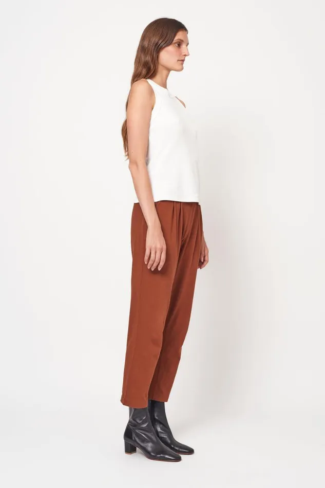 Raquel Allegra Washed White Leigh Tank Top Women TShirts