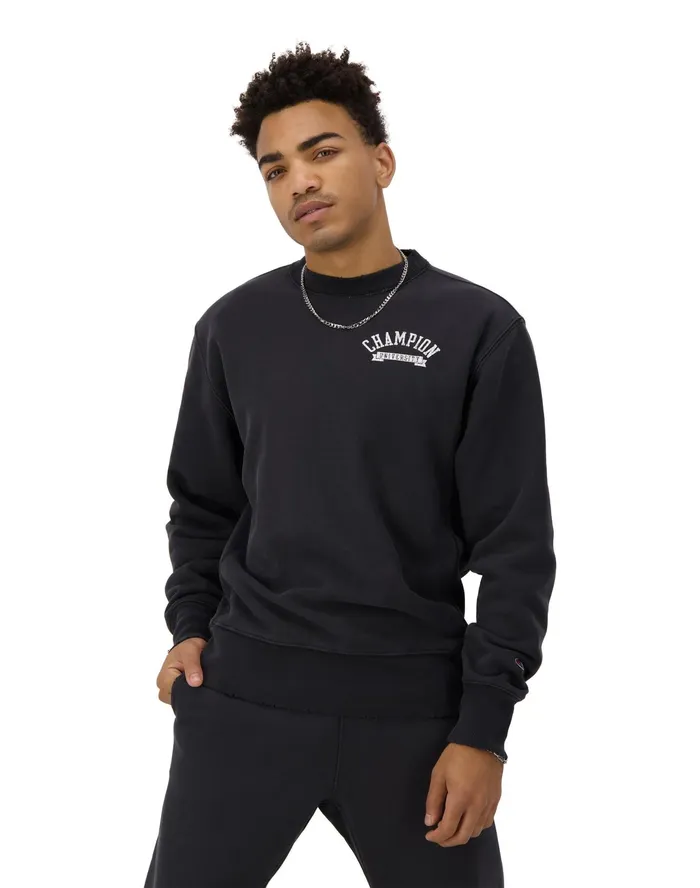 Reverse Weave Crewneck Pullover University Logo Time Capsule Black MenWomen Champion Hoodies and Sweatshirts Reverse Weave Crewneck Pullover University Logo Time Capsule Black MenWomen Champion Hoodies and Sweatshirts
