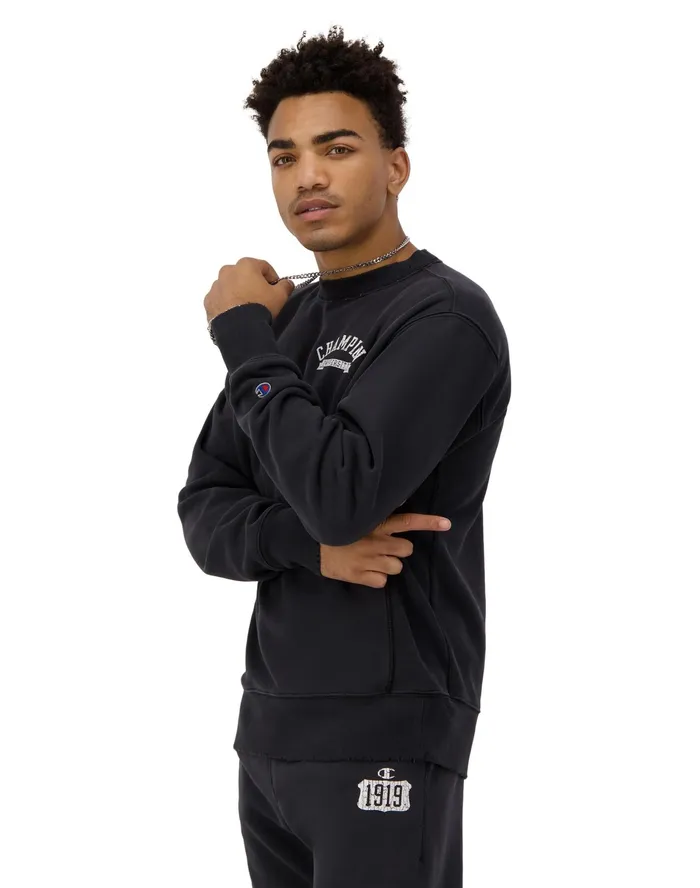 Reverse Weave Crewneck Pullover University Logo Time Capsule Black MenWomen Champion Hoodies and Sweatshirts