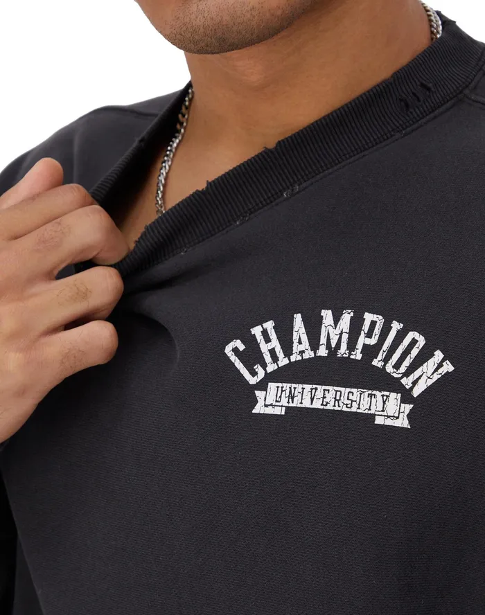 Reverse Weave Crewneck Pullover University Logo Time Capsule Black MenWomen Champion Hoodies and Sweatshirts