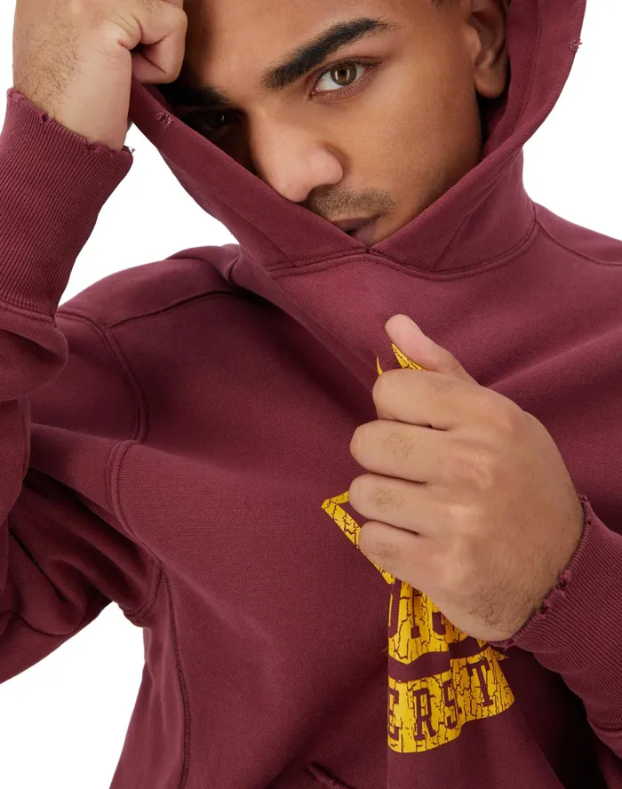 Reverse Weave Hoodie University 1919 Logo Time Capsule Maroon MenWomen Champion Hoodies and Sweatshirts