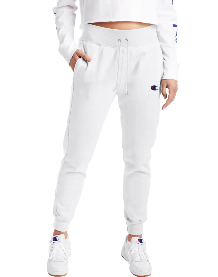 Reverse Weave Joggers C Logo 29034 White Women Champion Pants