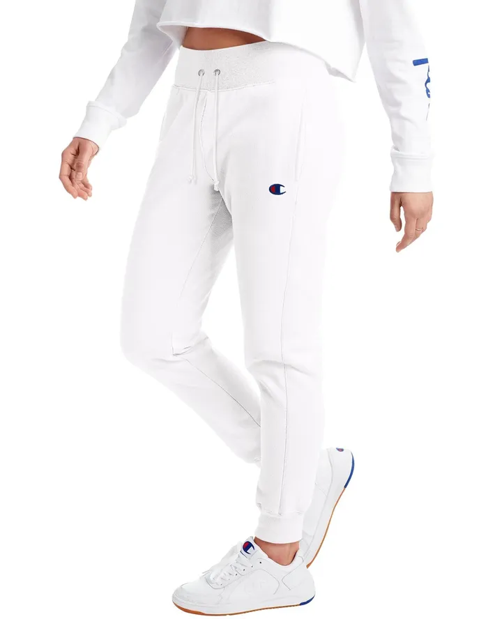 Reverse Weave Joggers C Logo 29034 White Women Champion Pants