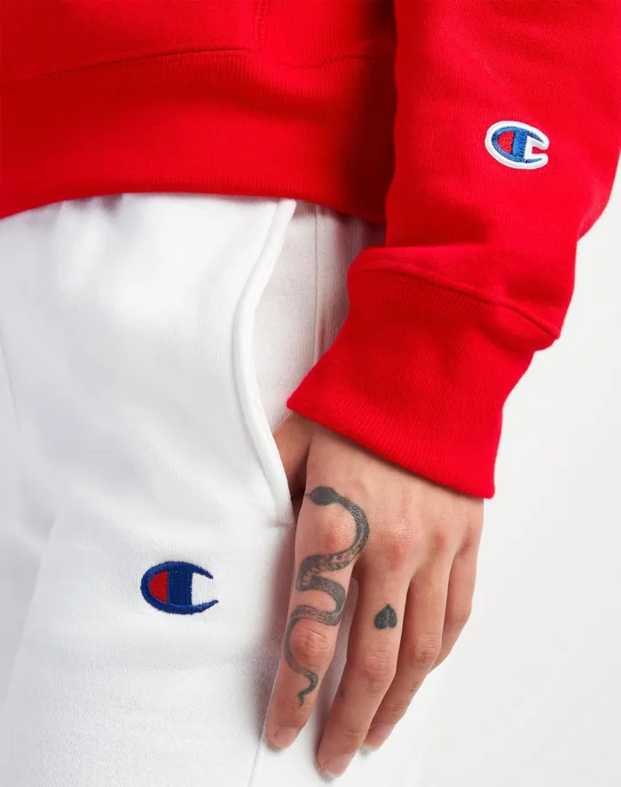 Reverse Weave Joggers C Logo 29034 White Women Champion Pants