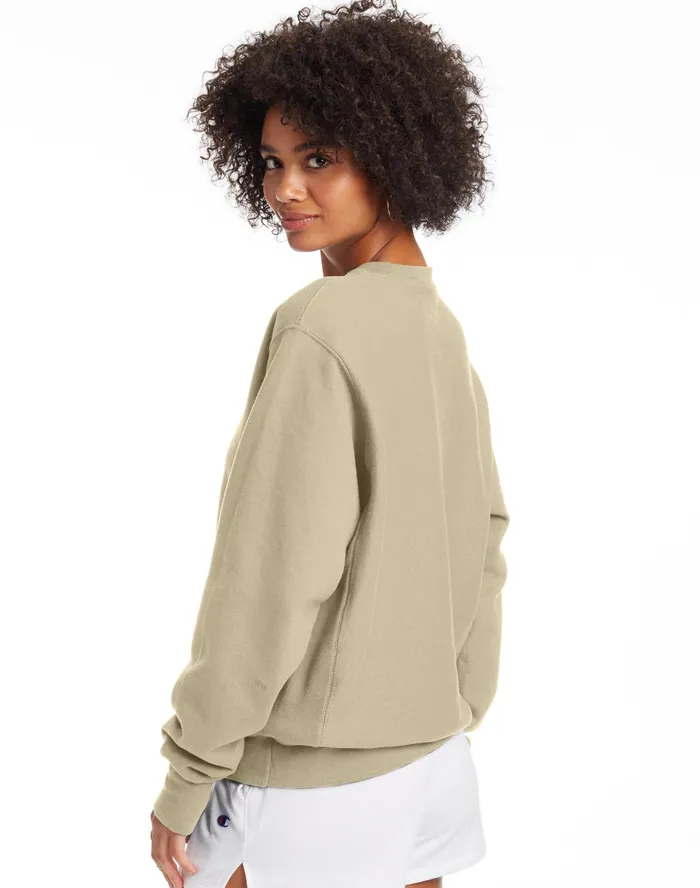 Reverse Weave Oversized Crewneck Sweatshirt C Logo Country Walnut Women Champion Hoodies and Sweatshirts