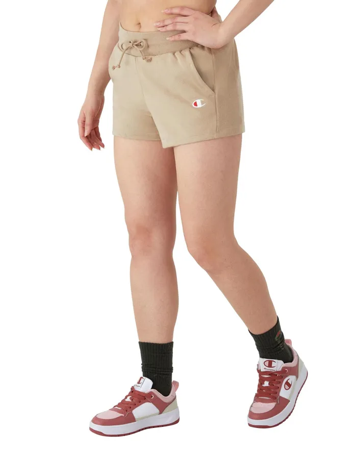 Reverse Weave Shorts C Logo 3034 Country Walnut Women Champion Shorts