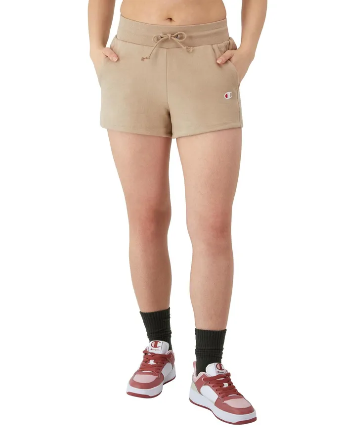 Reverse Weave Shorts C Logo 3034 Country Walnut Women Champion Shorts