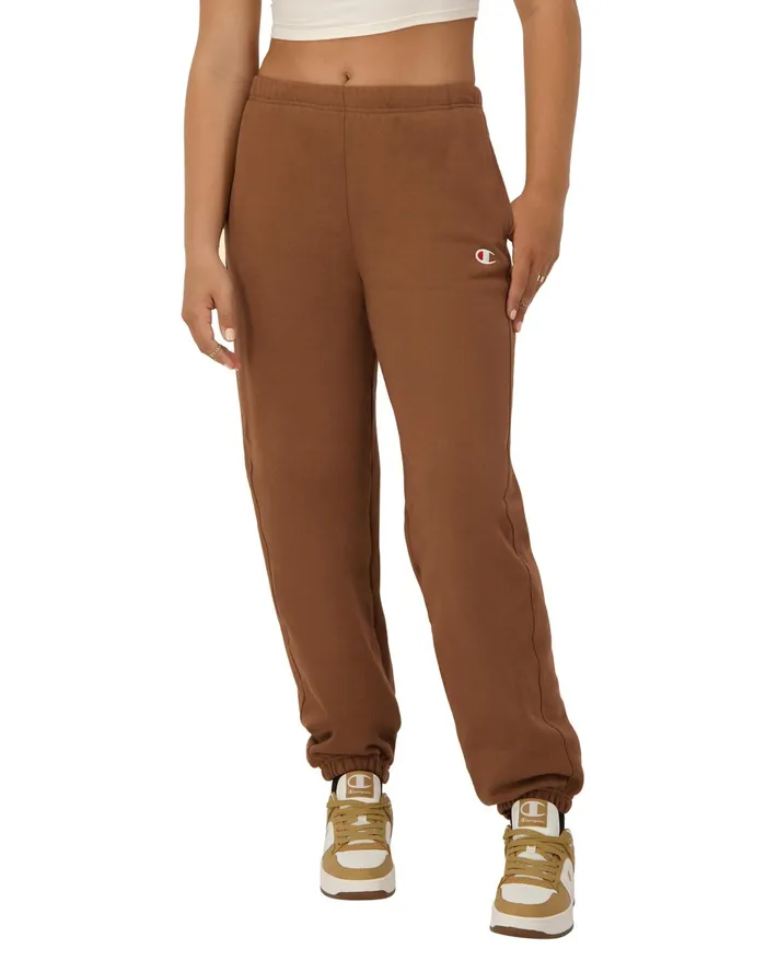Reverse Weave Sweatpants C Logo 30034 Earthen Bronze Brown Women Champion Pants