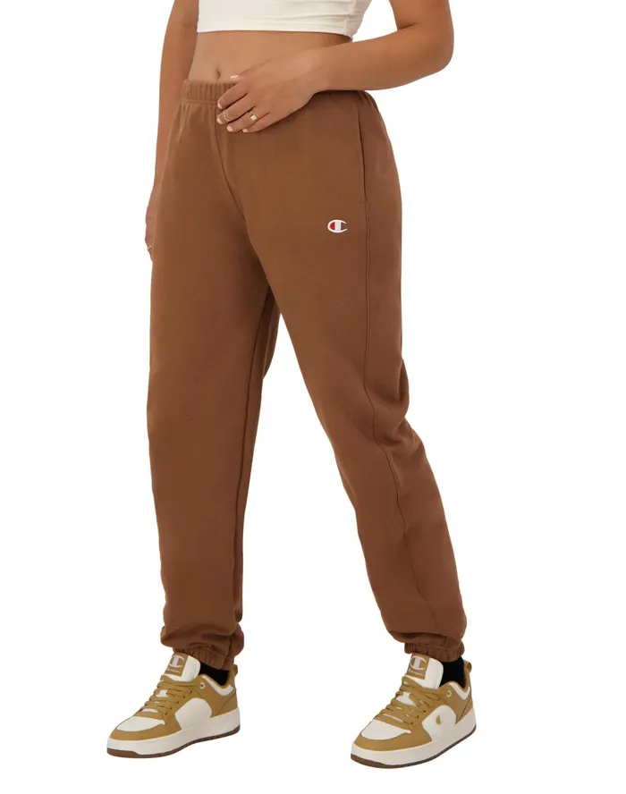 Reverse Weave Sweatpants C Logo 30034 Earthen Bronze Brown Women Champion Pants