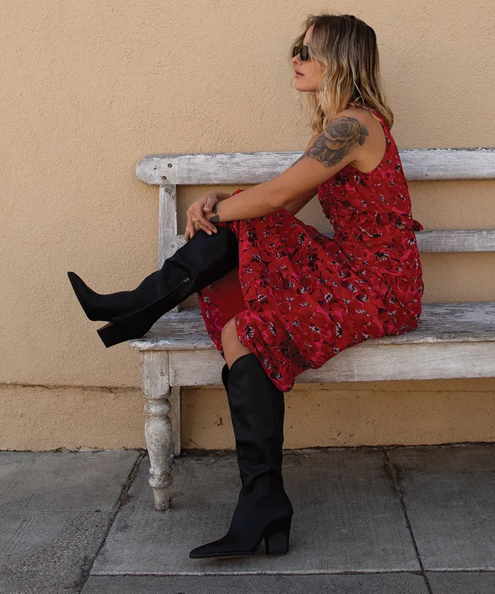 Rocky Boots Black Leather Women Dolce Vita Boots and Booties