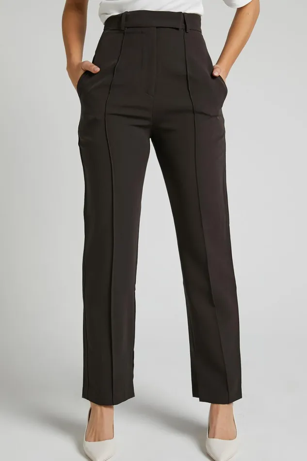 Rogers Pants 8211 High Waisted Pants In Charcoal Women Showpo Suits and Tailoring