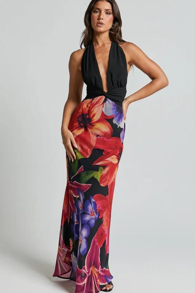 Runaway The Label 8211 Tenaya Maxi Dress In MAEVE PRINT Women Showpo Dresses