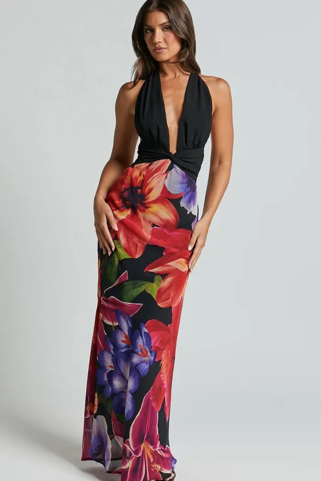 Runaway The Label 8211 Tenaya Maxi Dress In MAEVE PRINT Women Showpo Dresses