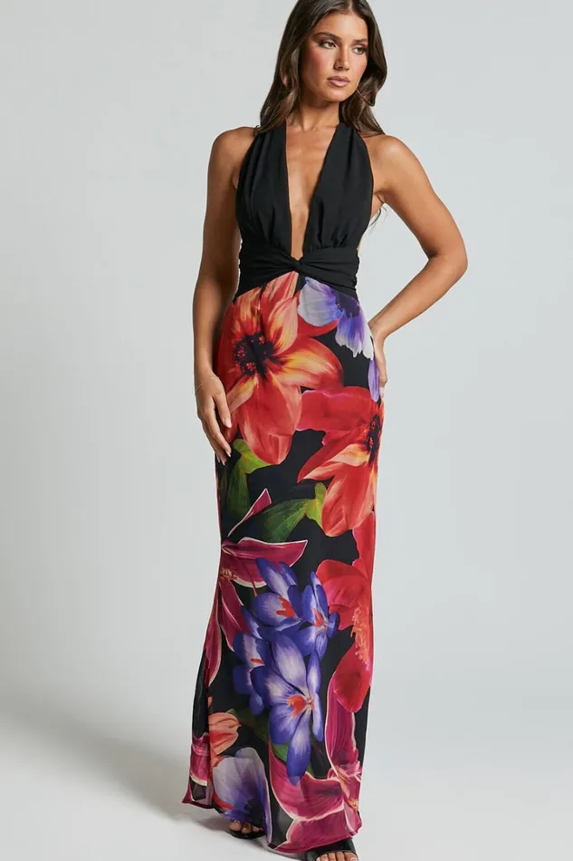 Runaway The Label 8211 Tenaya Maxi Dress In MAEVE PRINT Women Showpo Dresses