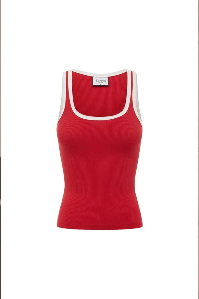 Runaway The Label Basic ANGELO TANK Cherry Red 8211 Women