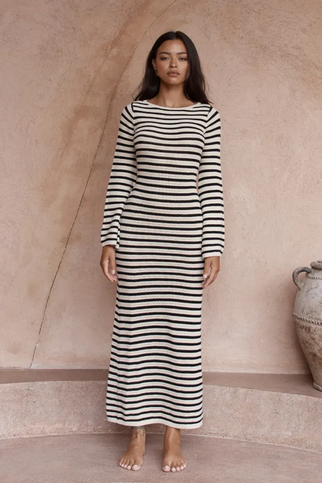 Runaway The Label Maxi Dresses CHERIE KNIT MAXI DRESS Sandblack 8211 Women
