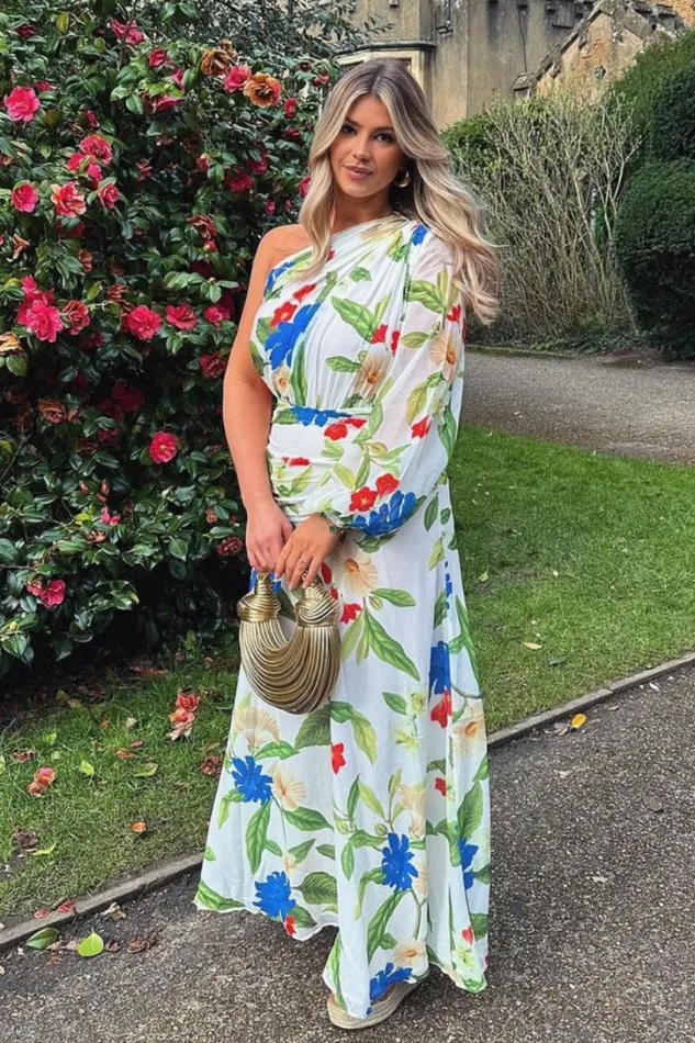 Runaway The Label Maxi Dresses FLORIA MAXI DRESS White Floral 8211 Women