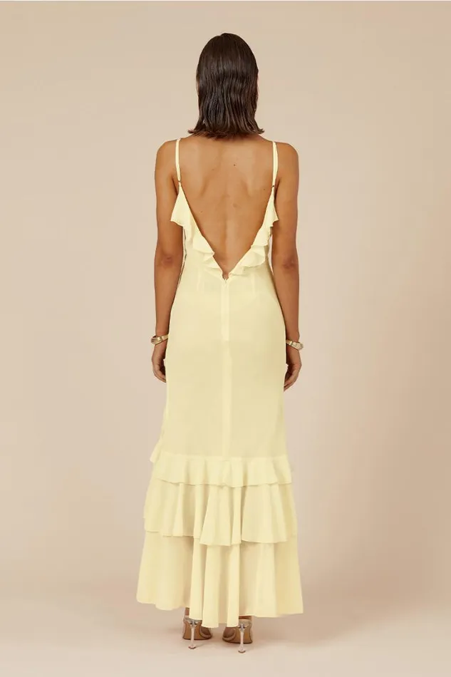 Runaway The Label Maxi Dresses NAMARI MAXI DRESS Lemon 8211 Women