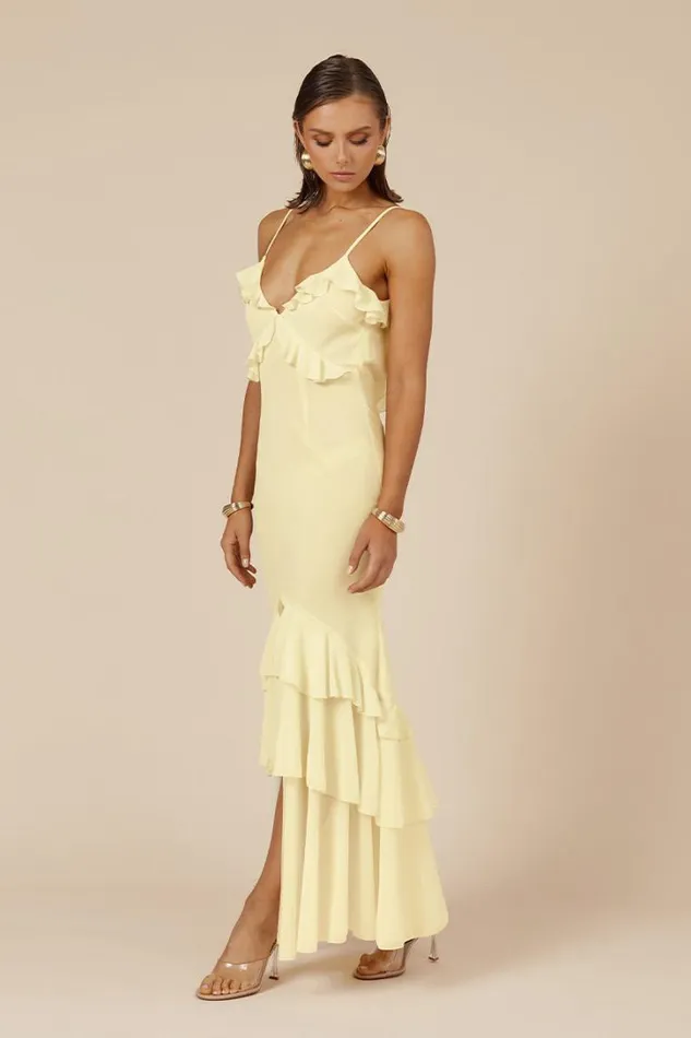 Runaway The Label Maxi Dresses NAMARI MAXI DRESS Lemon 8211 Women