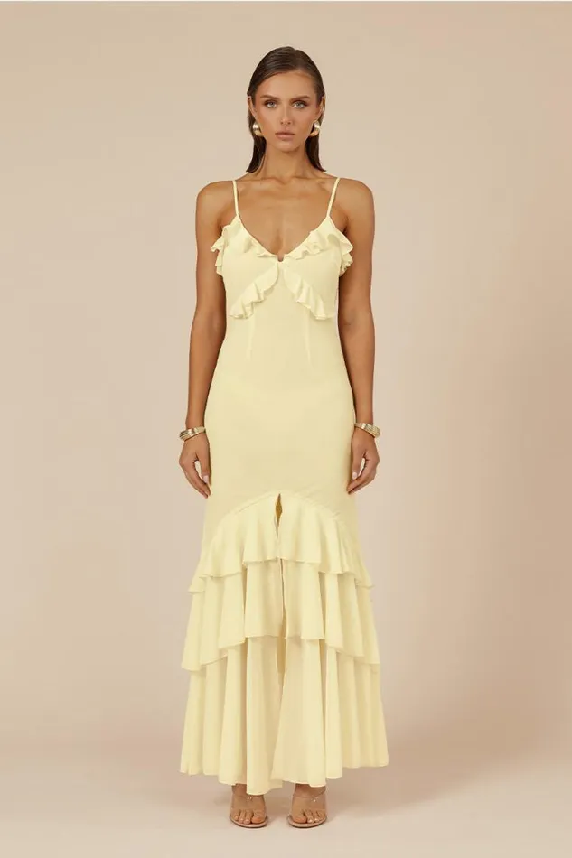 Runaway The Label Maxi Dresses NAMARI MAXI DRESS Lemon 8211 Women