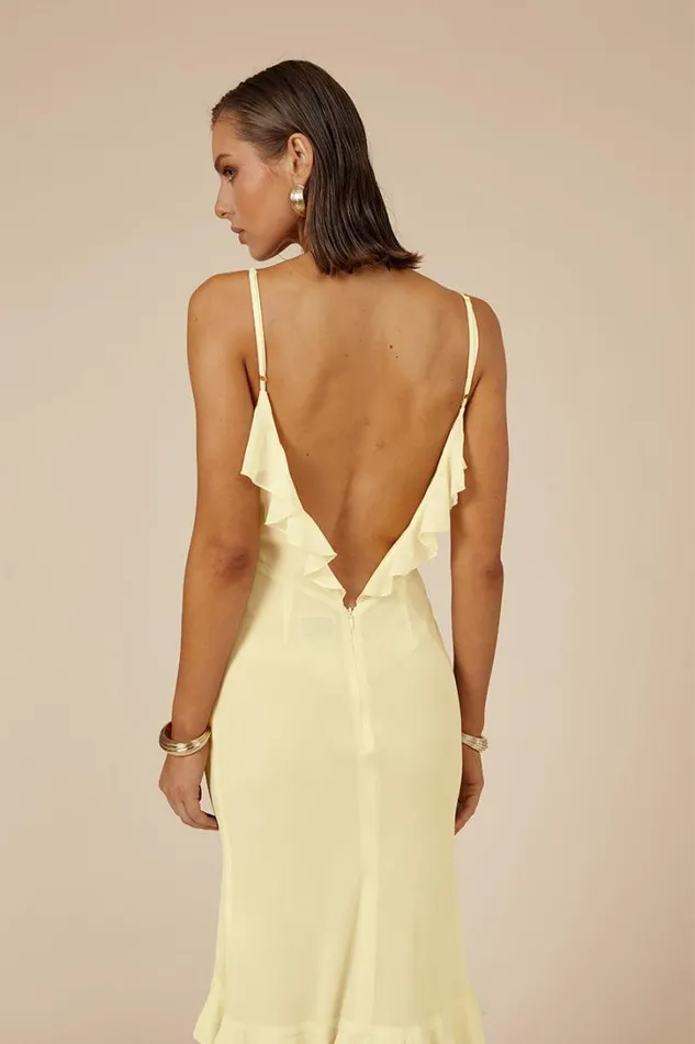 Runaway The Label Maxi Dresses NAMARI MAXI DRESS Lemon 8211 Women