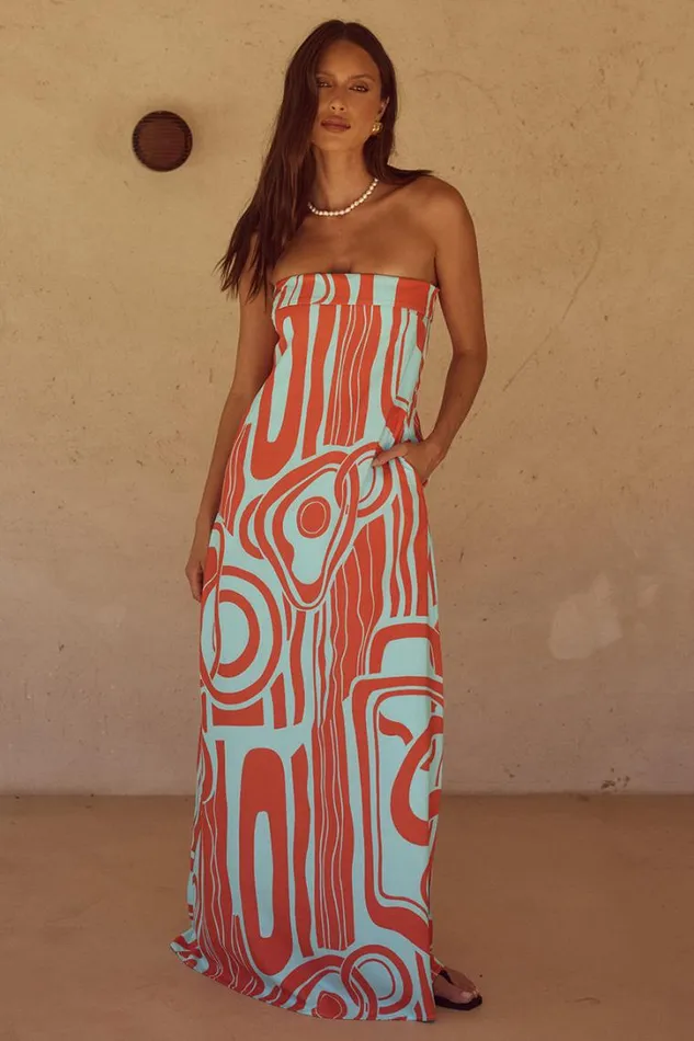 Runaway The Label Maxi Dresses PHAEDRA MAXI DRESS Alba Print 8211 Women