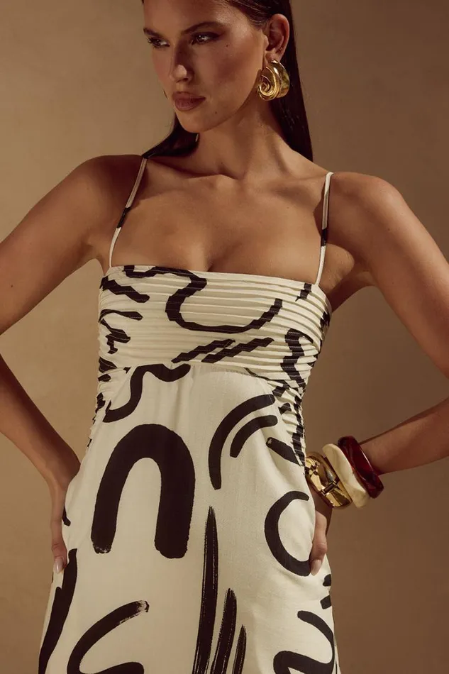 Runaway The Label Midi Dresses INEZ MIDI DRESS York Sand 8211 Women