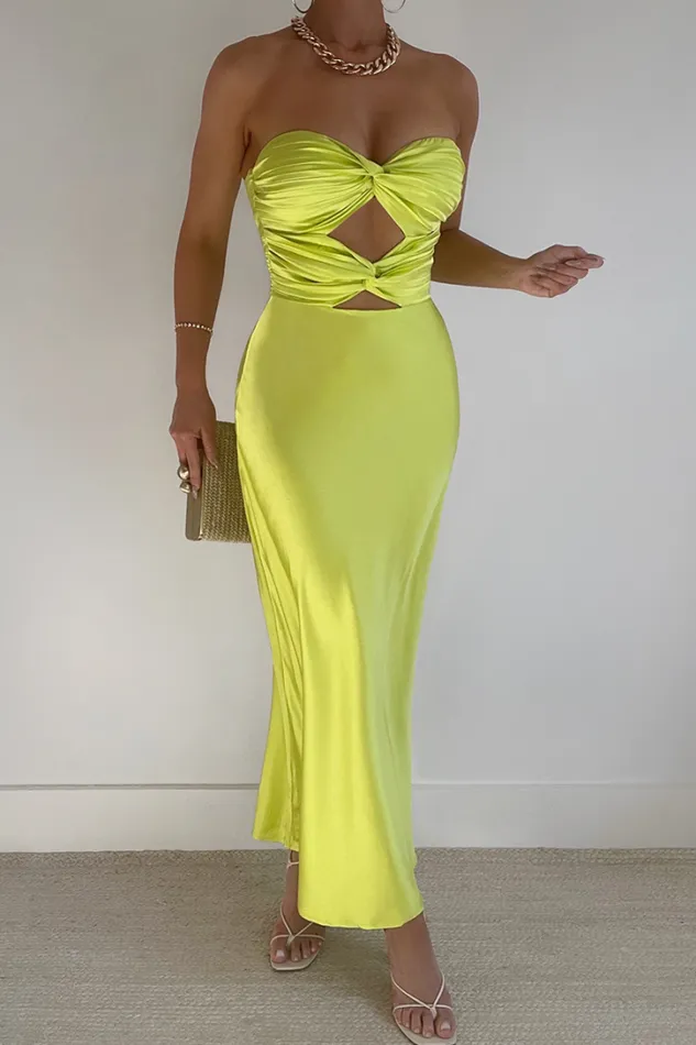 Runaway The Label Midi Dresses MICH SLIP DRESS Citrus 8211 Women