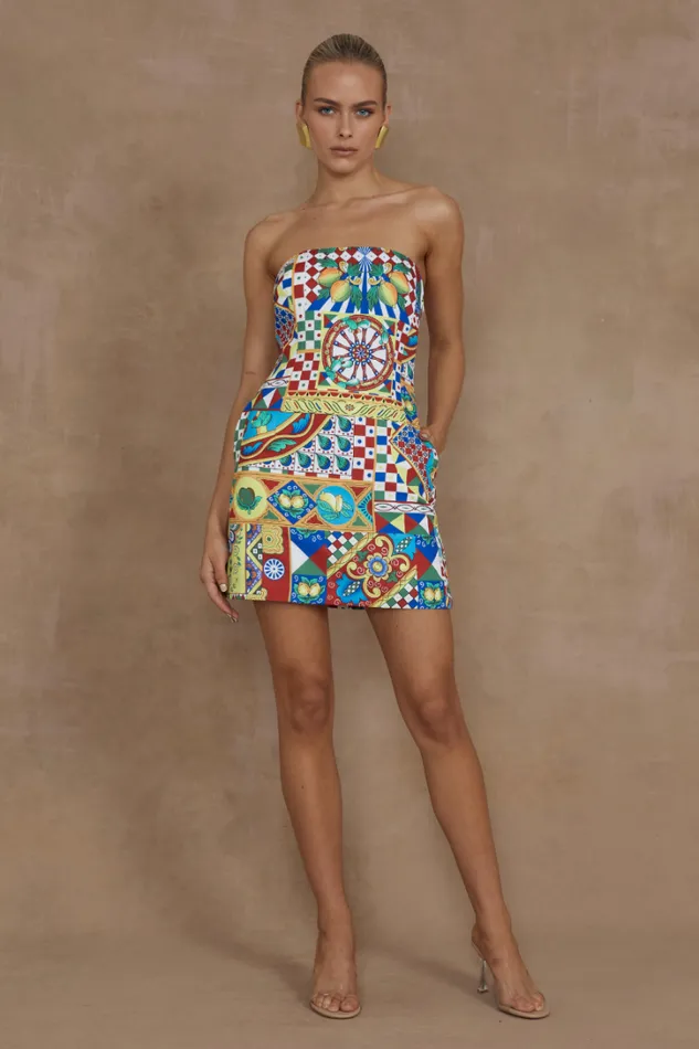 Runaway The Label Mini Dresses CLEMENTINE MINI DRESS Phaedra Print 8211 Women