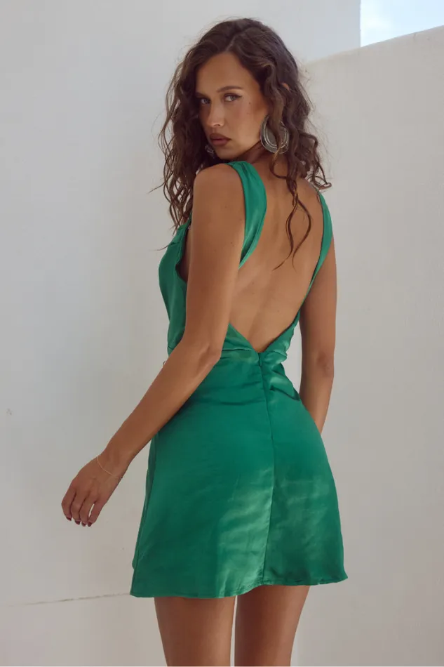 Runaway The Label Mini Dresses HAVANNA MINI DRESS Emerald 8211 Women Runaway The Label Mini Dresses HAVANNA MINI DRESS Emerald 8211 Women