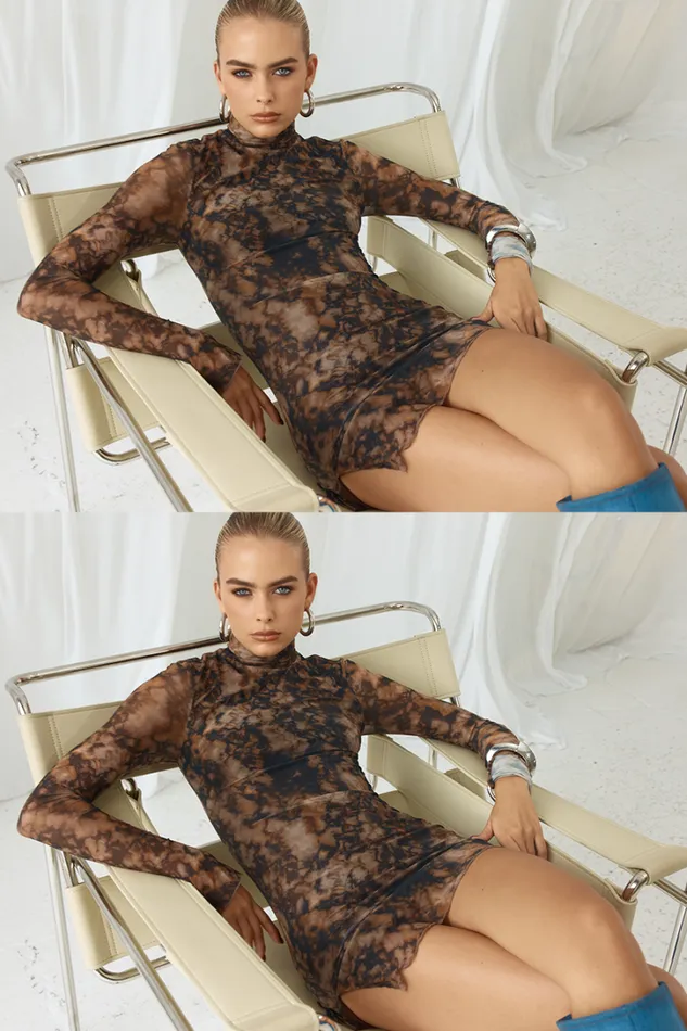 Runaway The Label Mini Dresses JORDI MINI DRESS Stone Print 8211 Women Runaway The Label Mini Dresses JORDI MINI DRESS Stone Print 8211 Women