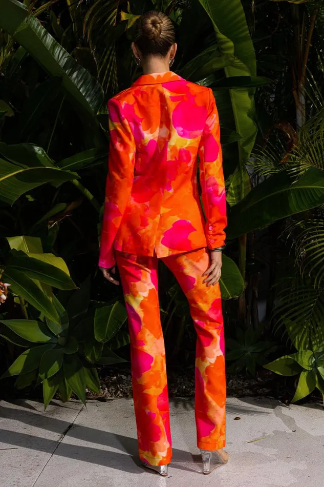 Runaway The Label Pants ORALIE PANT Orange Floral 8211 Women