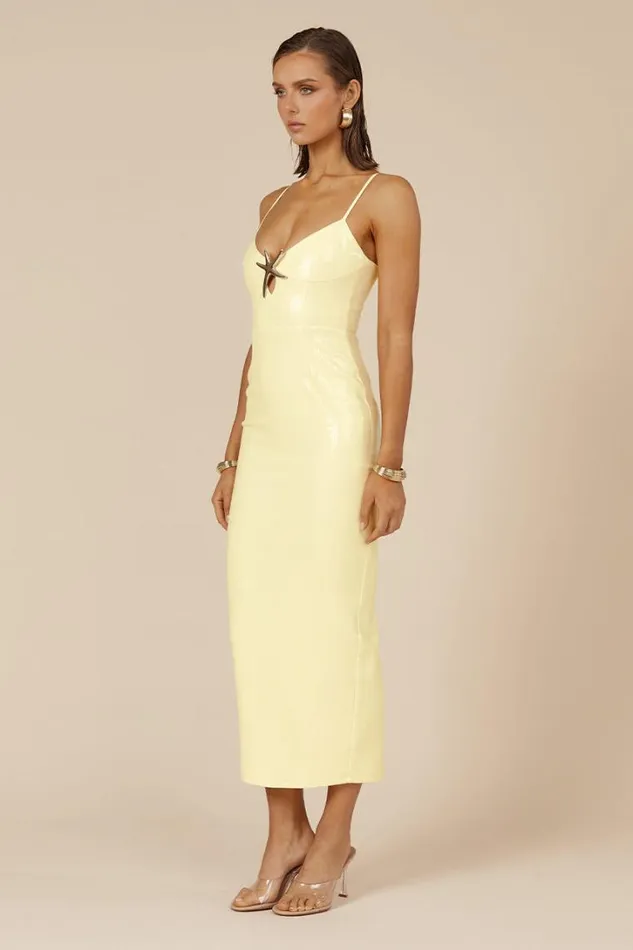 Runaway The Label Sequin Dresses BENITO MIDI DRESS Lemon 8211 Women