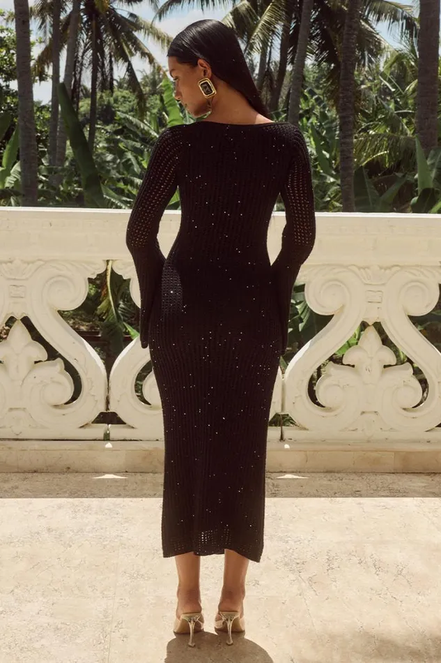 Runaway The Label Sequin Dresses IRINA MIDI DRESS Black 8211 Women