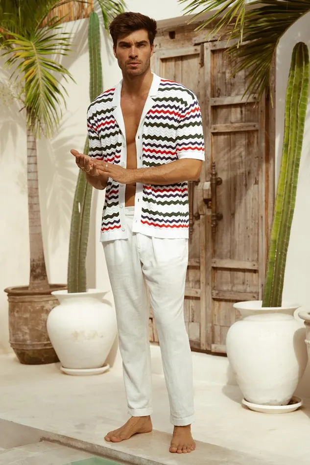 Runaway The Label Shirts ELIAS SHIRT Khaki Multi 8211 Men