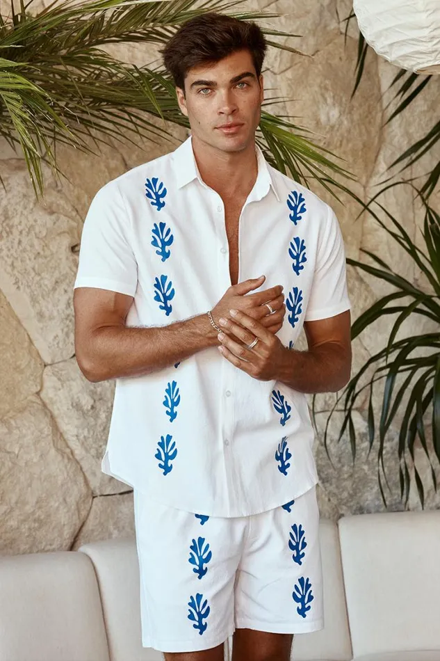 Runaway The Label Shorts MILOS SHORT Whiteblue 8211 Men