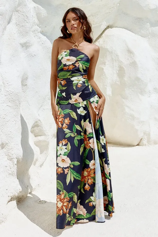 Runaway The Label Skirts MAIORI MAXI SKIRT Black Floral 8211 Women
