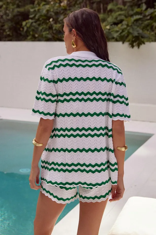 Runaway The Label Summer Sets CAPRICE TOP Whitegreen 8211 Women