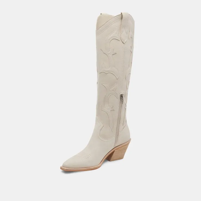 Samare Boots Ivory Nubuck Women Dolce Vita Boots and Booties