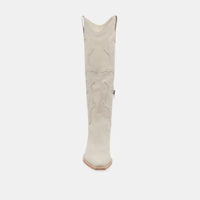 Samare Boots Ivory Nubuck Women Dolce Vita Boots and Booties