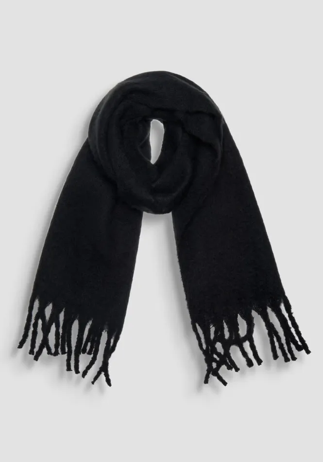 Scarves Men Antony Morato Black Jacquard Print Scarf Black