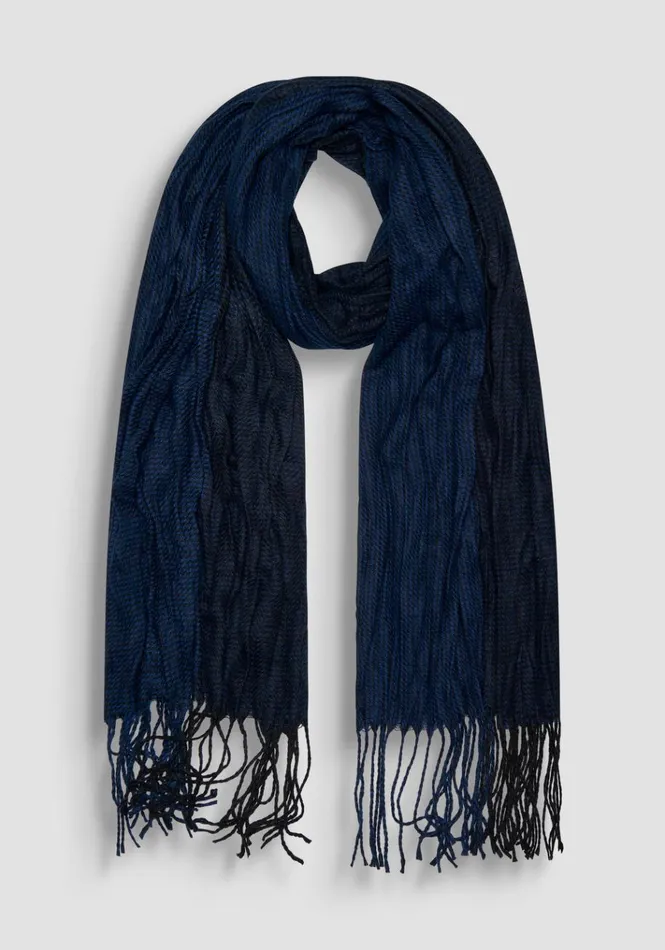 Scarves Men Antony Morato Blue Scarf With Jacquard Print Blue Ink
