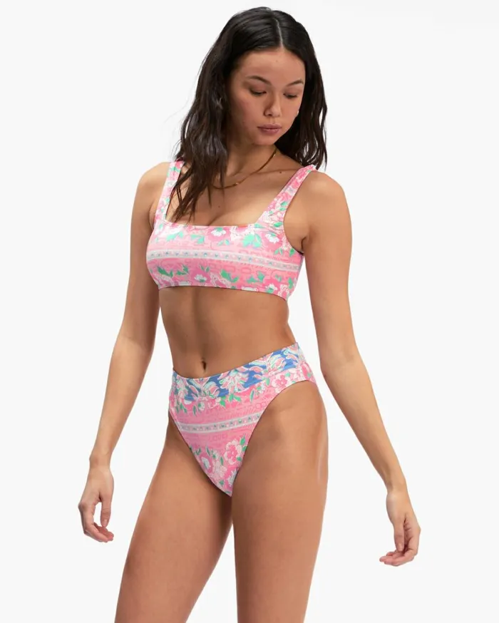 Secret Paradise Tank Bikini Top Multi Women Billabong Bikini Tops