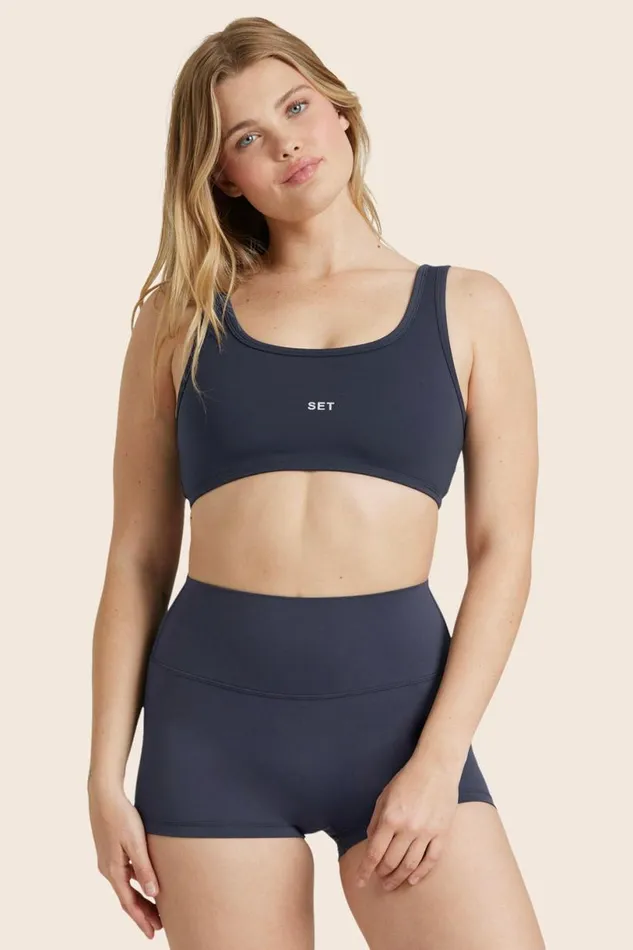 SET ACTIVE Activewear AIRLUXE BREATHE SCOOP BRA 8211 SPADES 8211 Women