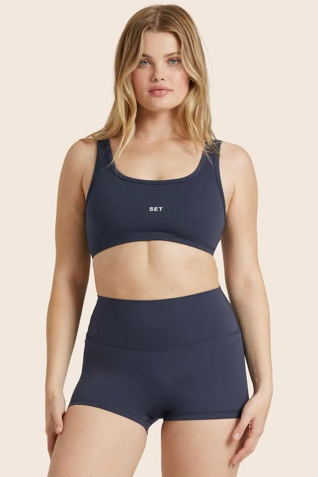 SET ACTIVE Activewear AIRLUXE BREATHE SCOOP BRA 8211 SPADES 8211 Women