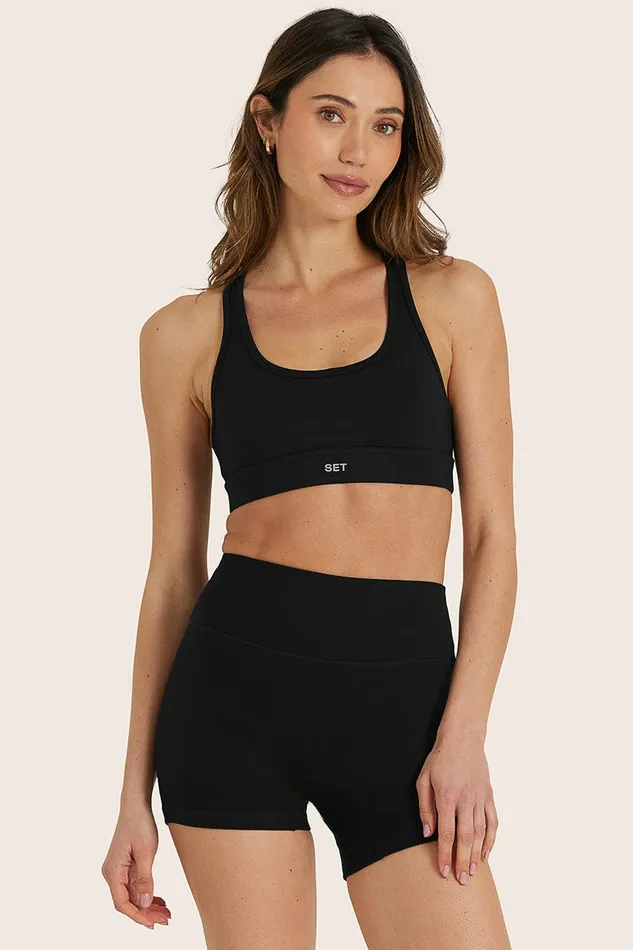 SET ACTIVE Activewear FORMCLOUD CLOUD STAPLE BRA 8211 ONYX 8211 Women