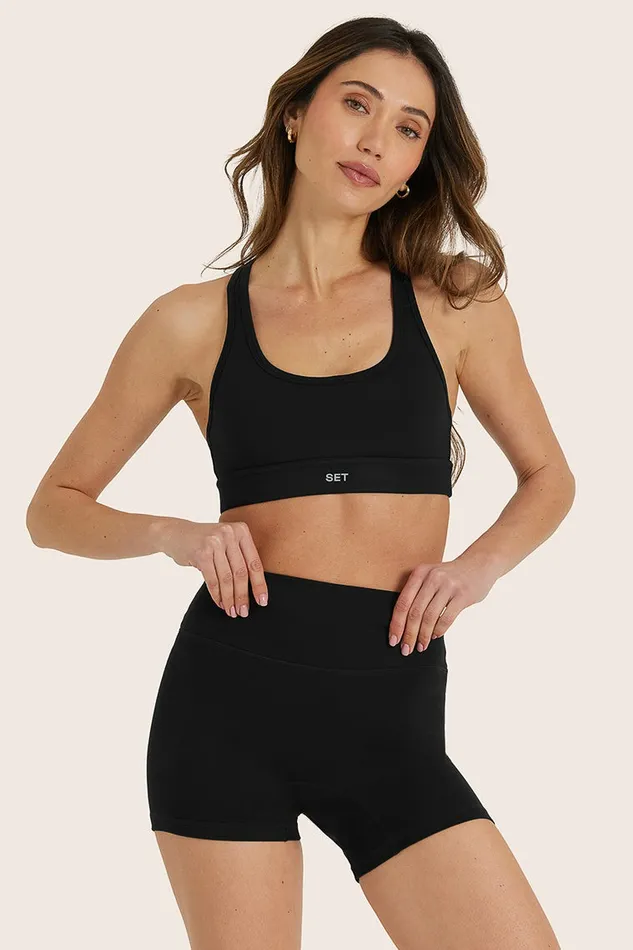 SET ACTIVE Activewear FORMCLOUD CLOUD STAPLE BRA 8211 ONYX 8211 Women