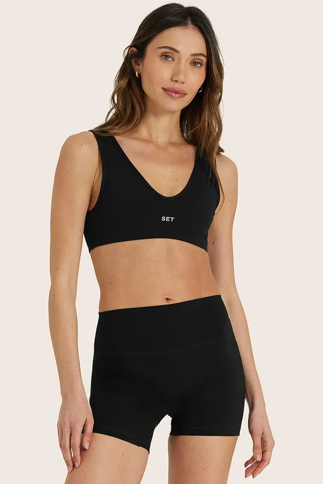 SET ACTIVE Activewear SPORTBODY SPORTY DIP BRA 8211 ONYX 8211 Women
