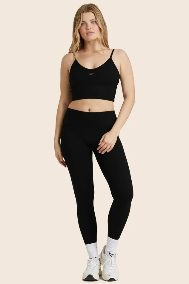 SET ACTIVE Bottoms FORMCLOUD CLOUD MIDRISE LEGGINGS 8211 ONYX 8211 Women