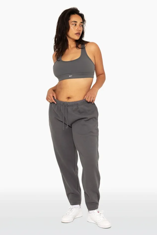 SET ACTIVE Bottoms HEAVYWEIGHT SWEATS DRAWSTRING SWEATPANTS 8211 GRAPHITE 8211 Women